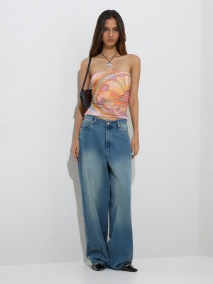 Nuon Multicolour Marble Design Tube Top