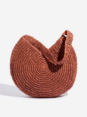 Westside Rust Knitted Shoulder Bag