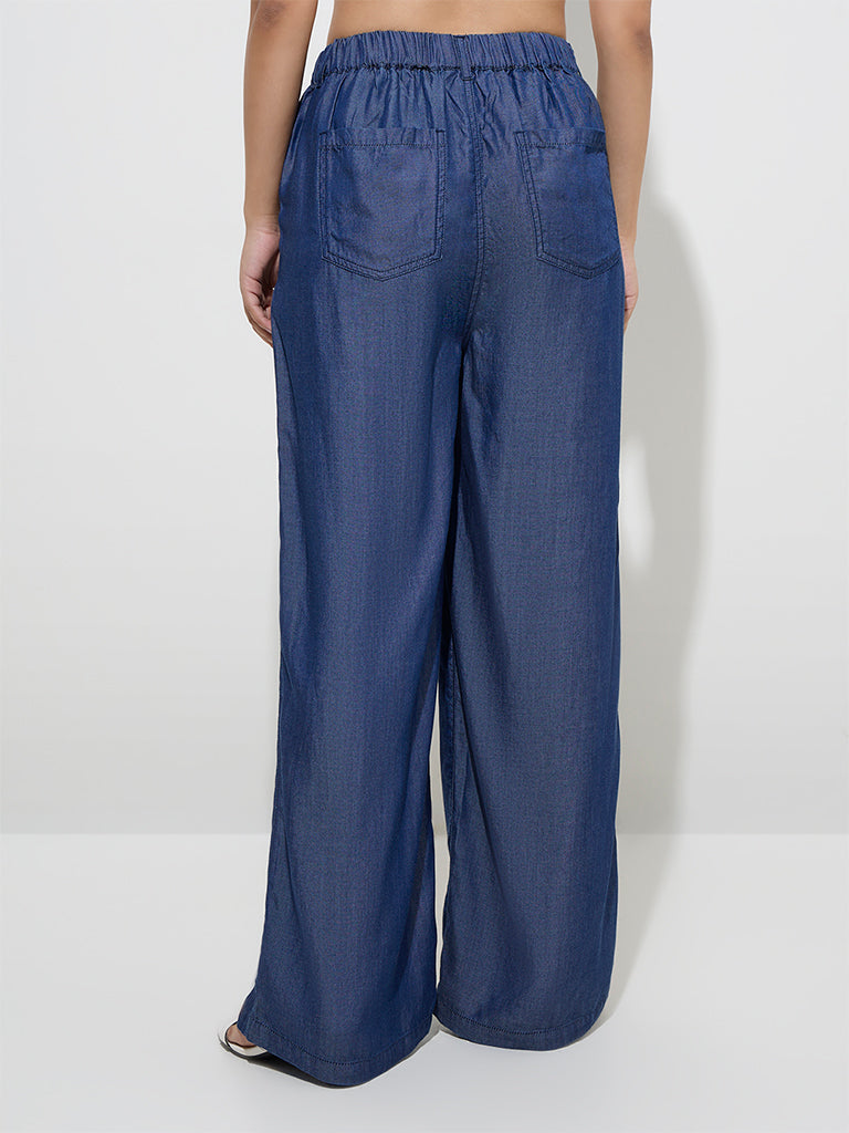 LOV Dark Blue High-Rise Denim Trousers - Image 5