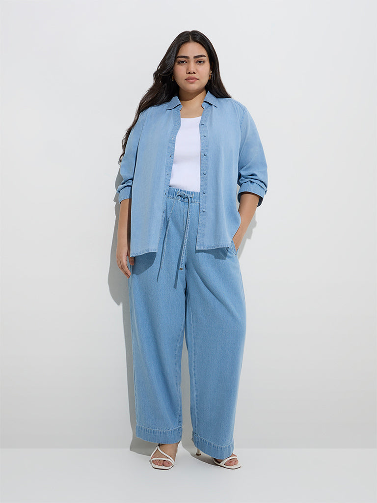 Gia Light Blue Denim Shirt - Image 2