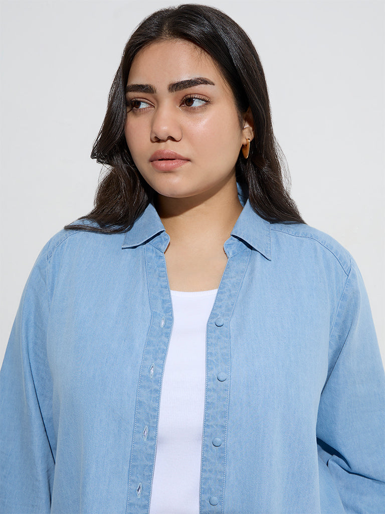 Gia Light Blue Denim Shirt - Image 3
