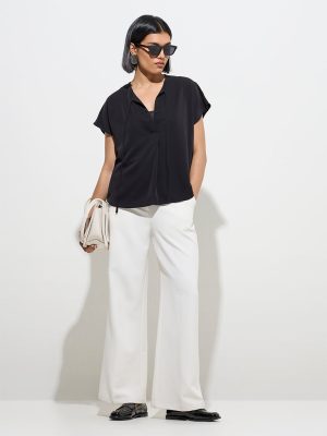 Wardrobe Black Solid Top