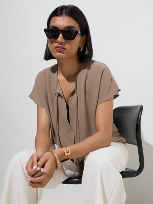 Wardrobe Taupe Solid Top