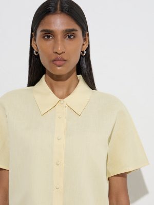 Wardrobe Yellow Solid Shirt