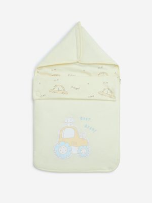 HOP Baby Yellow Printed Cotton Sleeping Bag