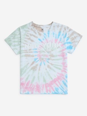 Y&F Kids Multicolour Tie-Dye Printed Cotton T-Shirt