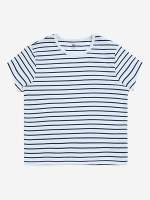 Y&F Kids Navy Striped Cotton-Blend T-Shirt