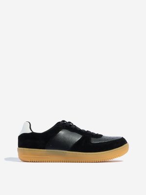 SOLEPLAY Black Perforated Lace-Up Sneakers