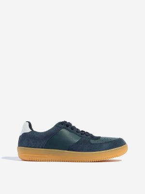 SOLEPLAY Navy Suede Lace-Up Sneakers