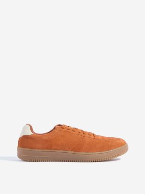 SOLEPLAY Rust Suede Lace-Up Sneakers