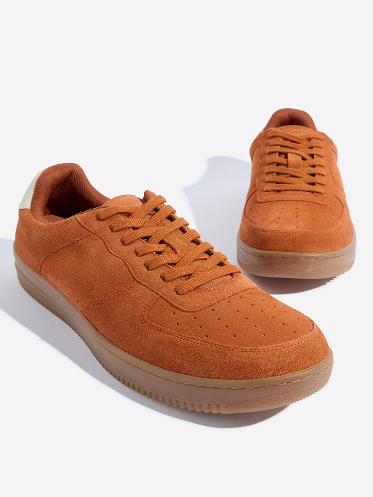 SOLEPLAY Rust Suede Lace-Up Sneakers - Image 3