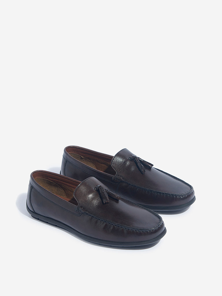 SOLEPLAY Brown Tassel-Detail Loafers - Image 2