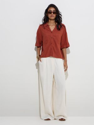 LOV Rust Solid Shirt