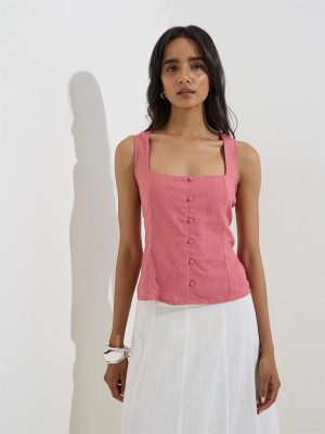 LOV Pink Solid Top