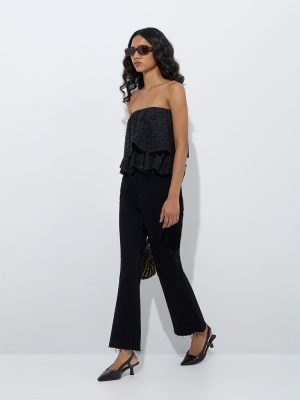 LOV Black Bootcut High-Rise Jeans