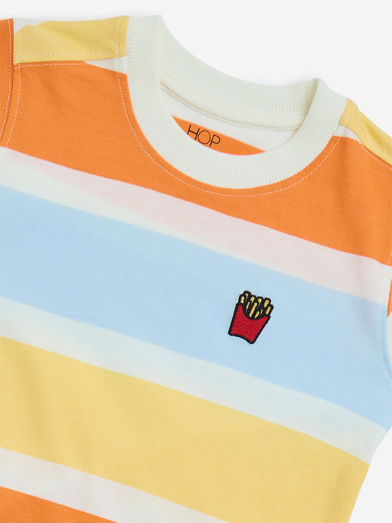 HOP Kids Multicolour Cotton T-Shirt - Image 3