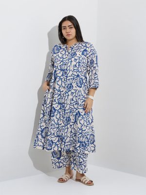 Diza Blue Marine-Themed Ethnic Pants