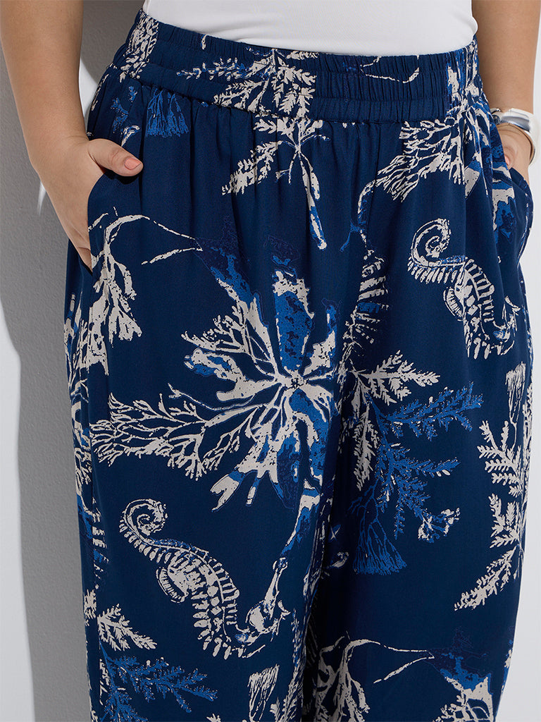 Diza Indigo Marine-Themed Ethnic Pants - Image 3