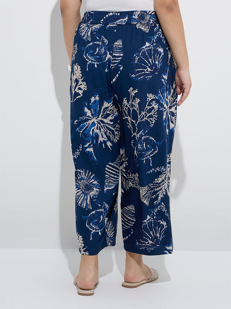 Diza Indigo Marine-Themed Ethnic Pants - Image 4