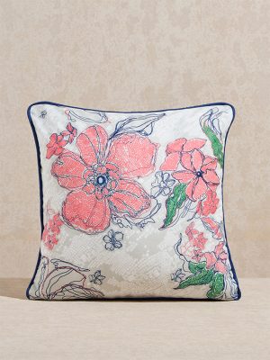 Westside Home Multicolour Floral Design Cushion Cover