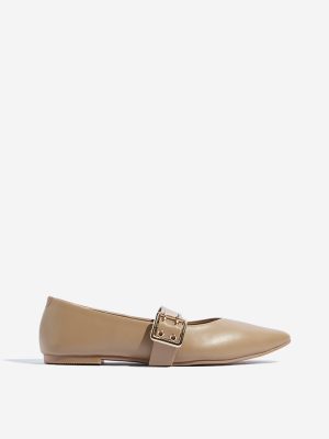 LUNA BLU Taupe Mary Jane Shoes