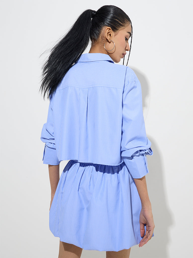 Nuon Blue Striped Shirt - Image 4