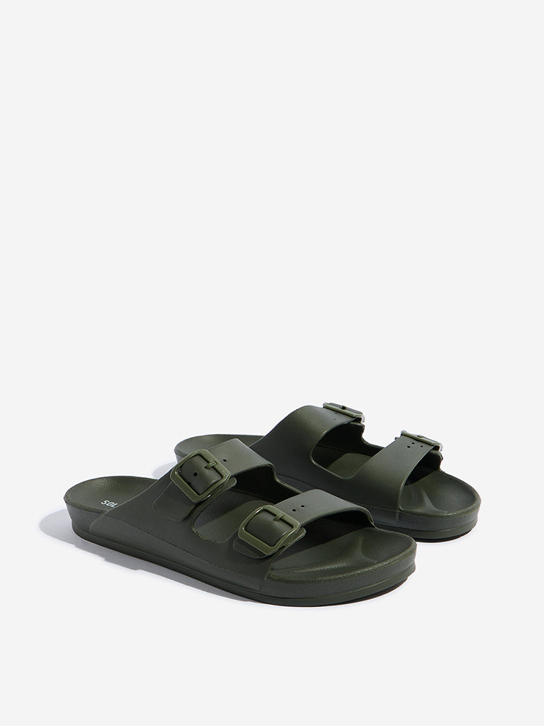 SOLEPLAY Olive Dual-Strap Slip-On Sandals - Image 2