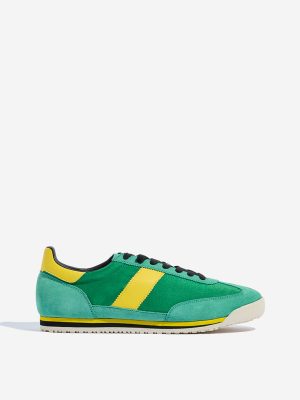 SOLEPLAY Green Suede Lace-Up Sneakers