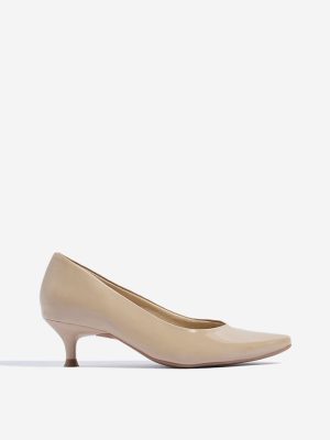LUNA BLU Beige Kitten Pump Shoes