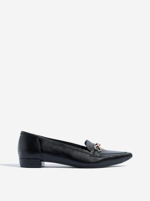 LUNA BLU Black Hardware-Detailed Loafers
