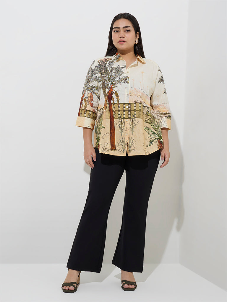 Gia Multicolour Tropical-Inspired Cotton-Blend Shirt - Image 2