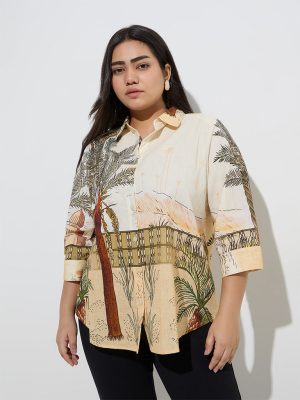 Gia Multicolour Tropical-Inspired Cotton-Blend Shirt