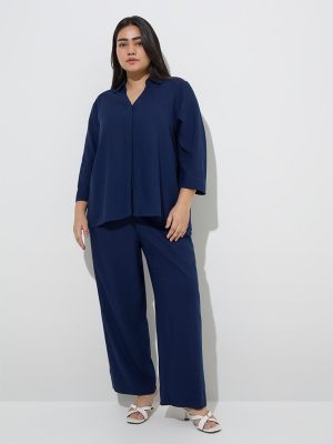 Gia Navy Solid Shirt