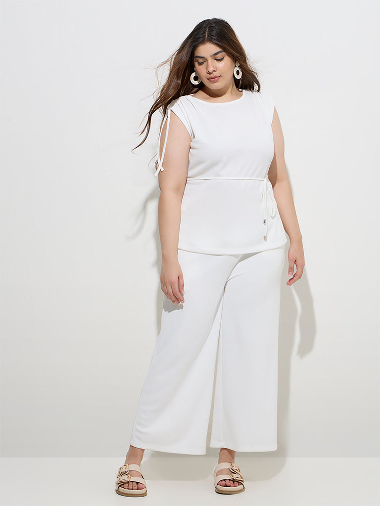 Gia White Solid Top - Image 2
