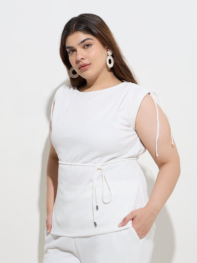 Gia White Solid Top