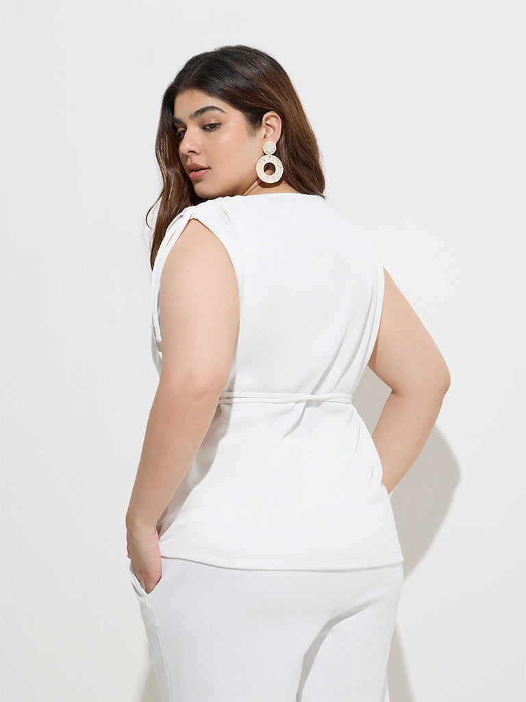 Gia White Solid Top - Image 4