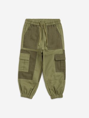 HOP Kids Olive Mid-Rise Cotton Joggers