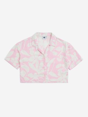 Y&F Kids Pink Floral Pattern Shirt