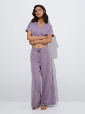Wunderlove Violet High-Rise Lounge Pants