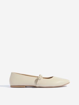 LUNA BLU Ivory Mary Jane Shoes
