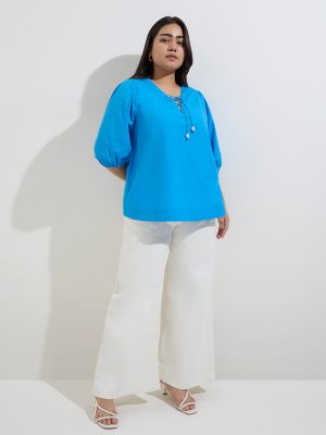 Gia Off-White Relaxed-Fit High-Rise Jeans