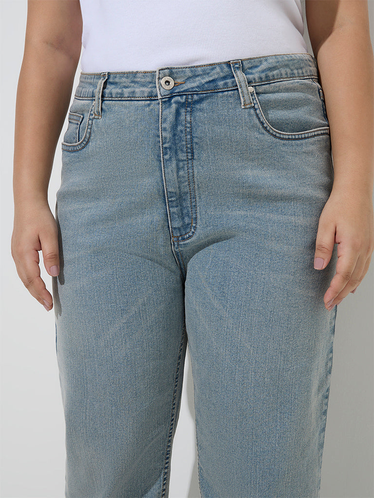 Gia Light Blue Relaxed-Fit High-Rise Jeans - Image 3
