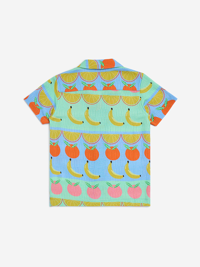 HOP Kids Multicolour Fruit Printed Shirt - Image 2