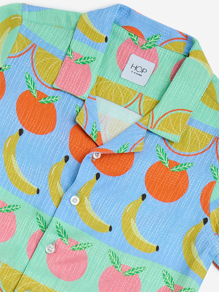 HOP Kids Multicolour Fruit Printed Shirt - Image 3