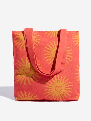 Westside Coral Printed Tote Bag
