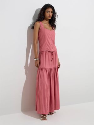 LOV Pink High-Rise Skirt