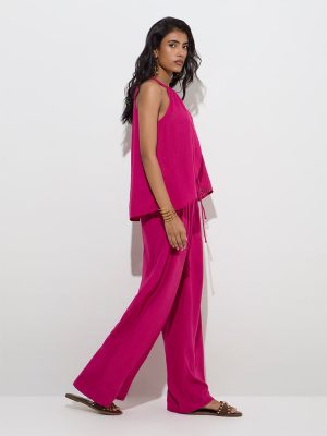 LOV Fuchsia High-Rise Pants