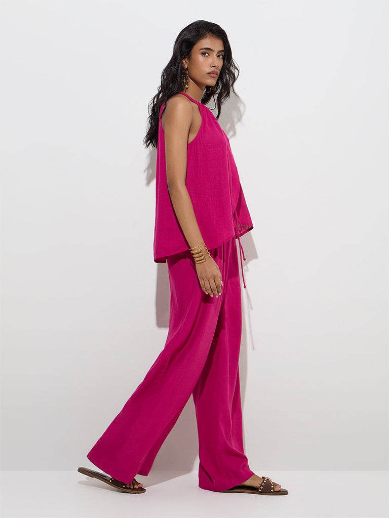 LOV Fuchsia High-Rise Pants