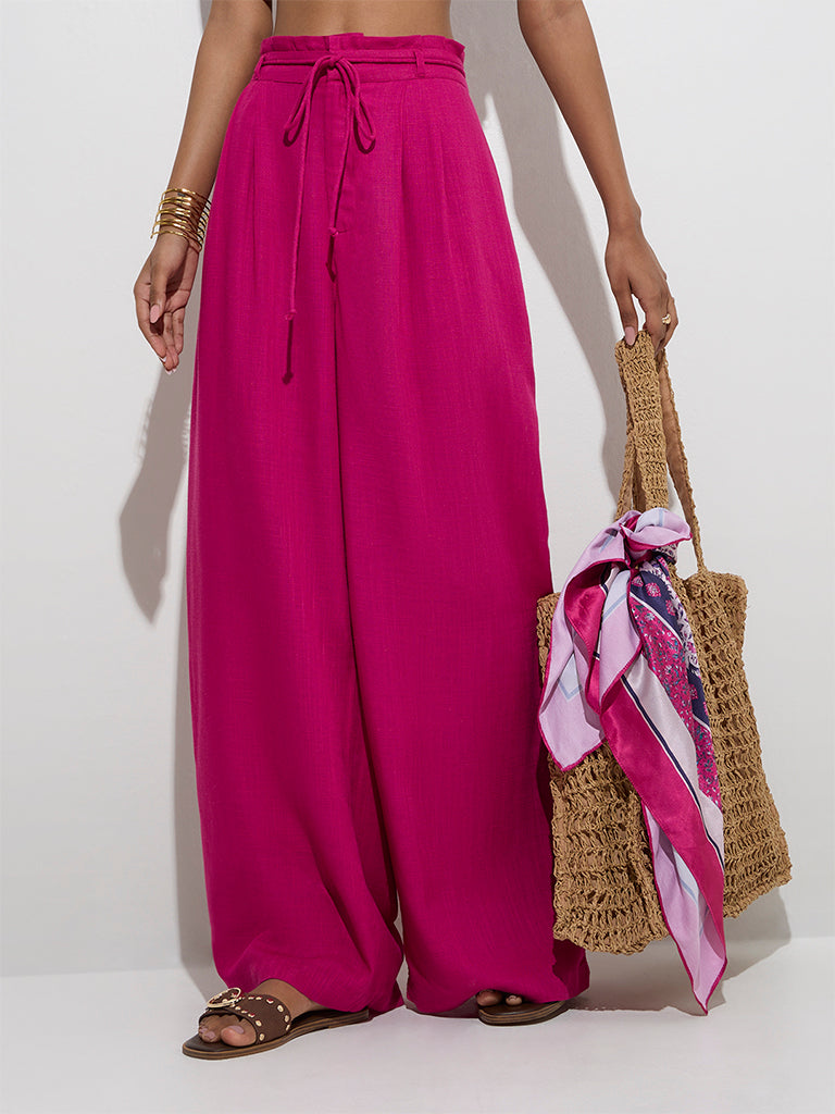 LOV Fuchsia High-Rise Pants - Image 2
