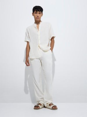 ETA Off-White Relaxed-Fit Mid-Rise Cotton-Blend Chinos